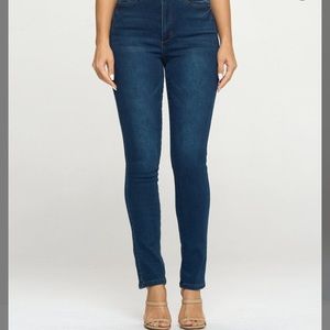 Blue Turtle Dark Blue Super-Stretch Slim-Straight Jeans